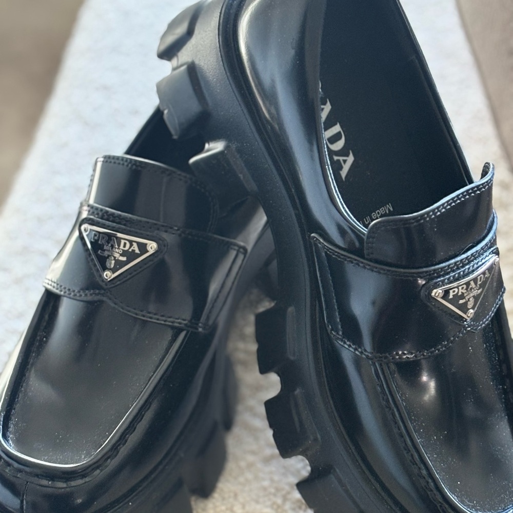 Prada Glossy Black Loafers
